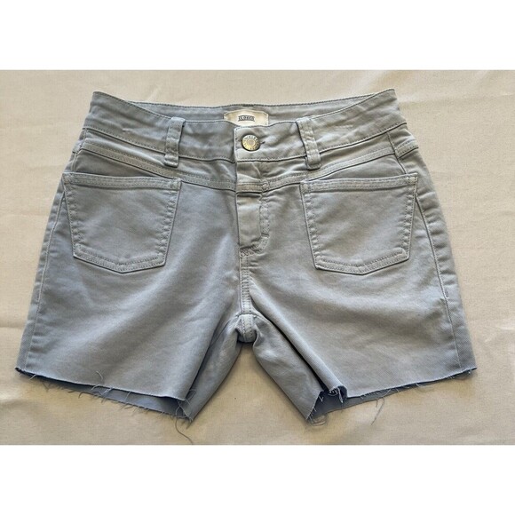 CLOSED Denim Shorts Womens 24 Light Blue Cut Off Jeans Raw Hem 4" Stretch Italy - Picture 1 of 12